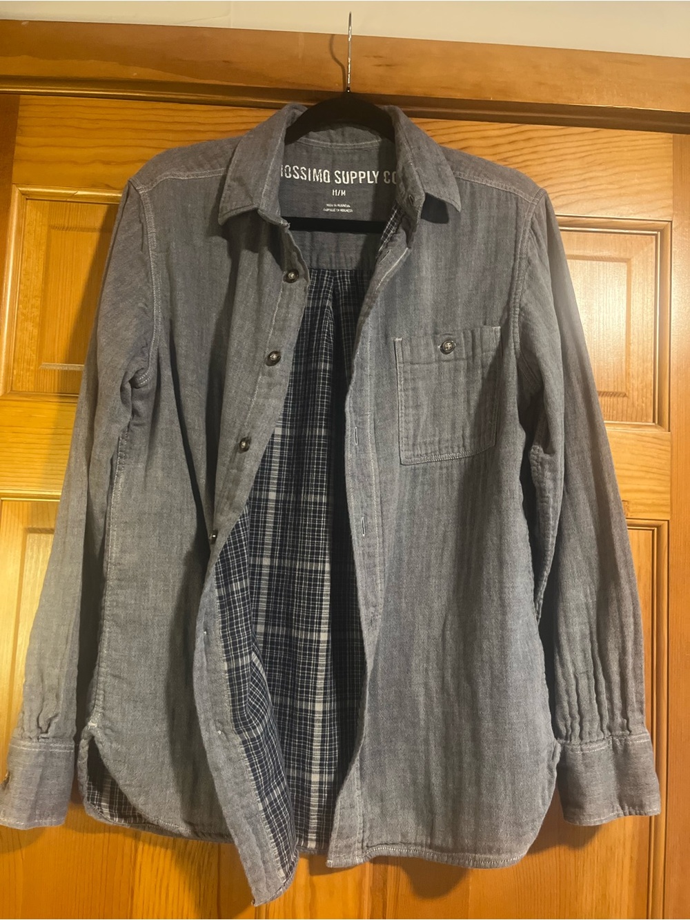 Mossimo Supply Co. Men's Light Gray Button-Front Shirt Jacket
